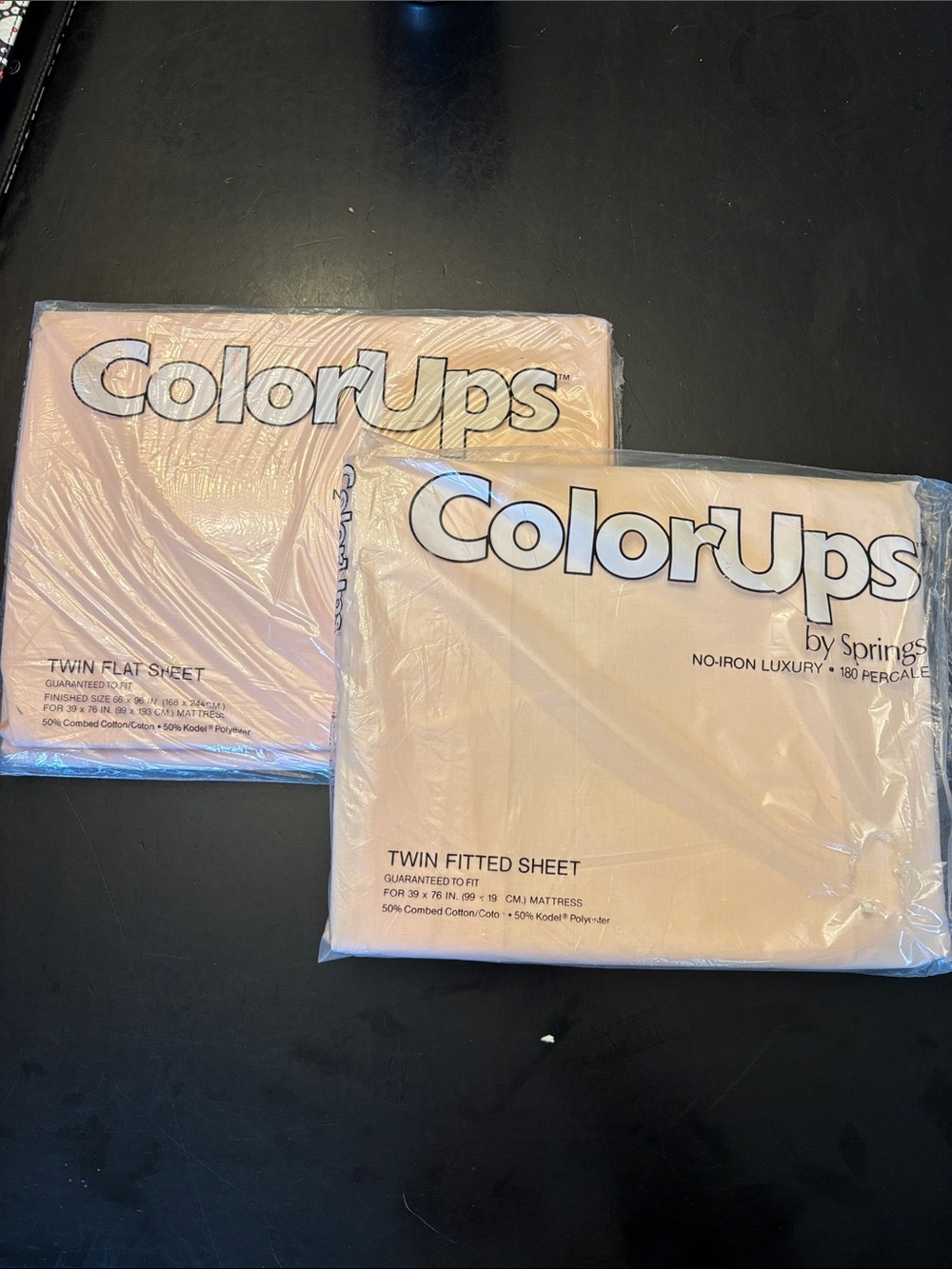 ColorUps Twin Sheet Set in Light Pink by Springs